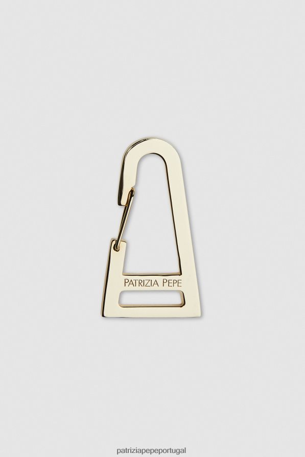 Patrizia Pepe mulheres brinco triangular de latão ouro claro e brilhante acessório TX086V911