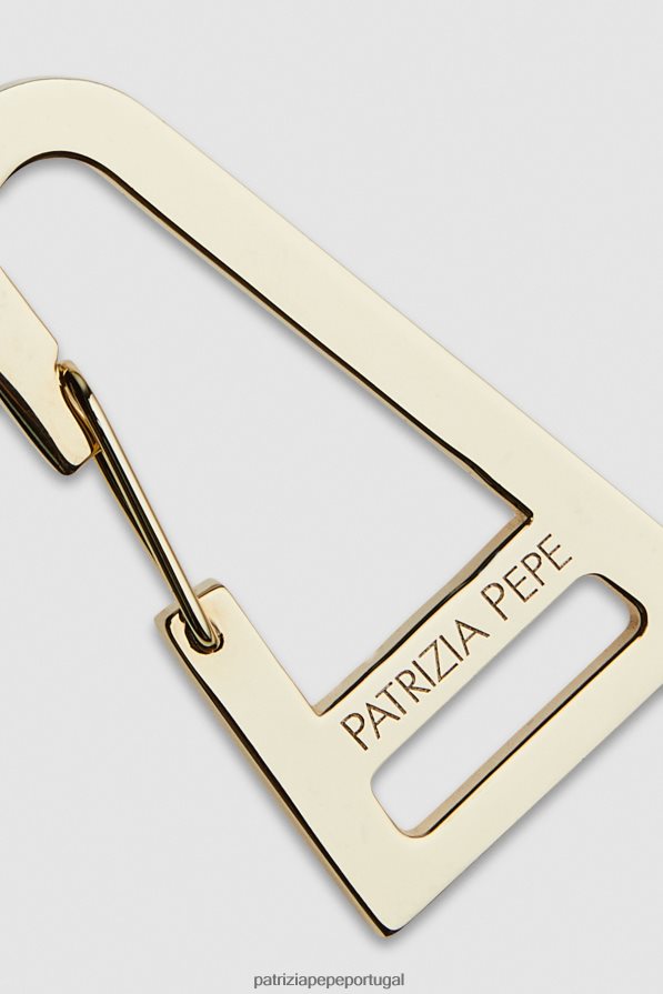 Patrizia Pepe mulheres brinco triangular de latão ouro claro e brilhante acessório TX086V911