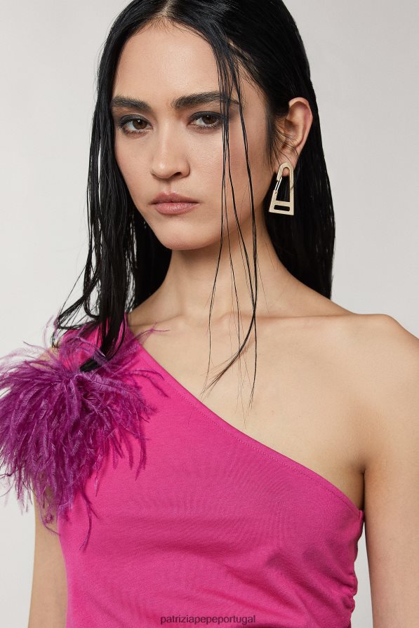 Patrizia Pepe mulheres brinco triangular de latão ouro claro e brilhante acessório TX086V911