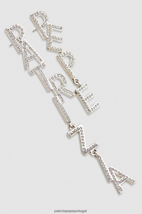 Patrizia Pepe mulheres brincos de latão e cristal prata/cristal acessório TX086V999