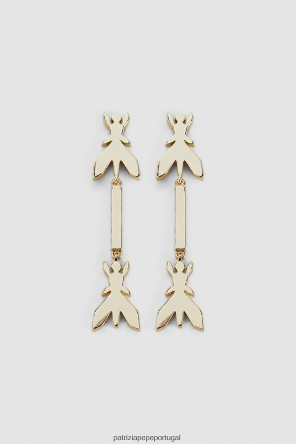 Patrizia Pepe mulheres brincos de latão ouro claro e brilhante acessório TX086V907