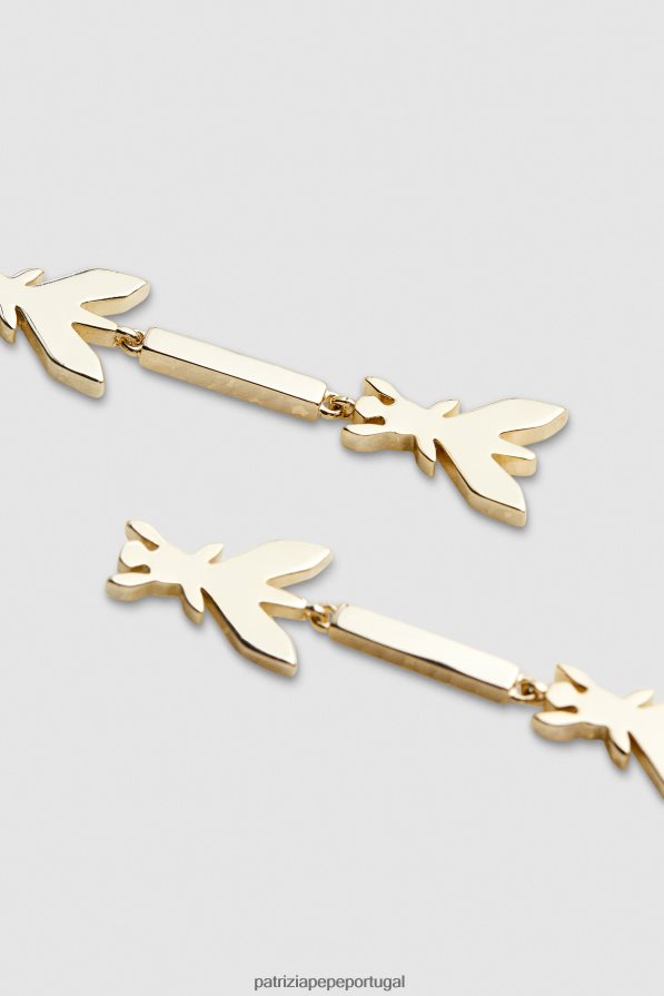 Patrizia Pepe mulheres brincos de latão ouro claro e brilhante acessório TX086V907