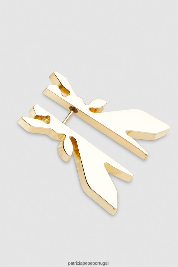 Patrizia Pepe mulheres brincos de latão ouro claro e brilhante acessório TX086V918