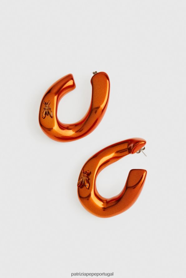 Patrizia Pepe mulheres brincos de mosca coral metálico acessório TX086V901