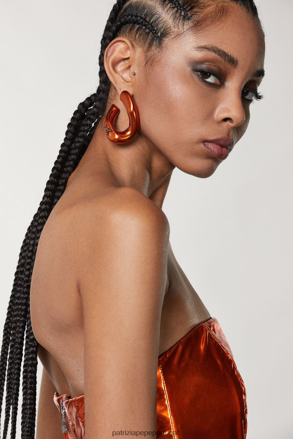 Patrizia Pepe mulheres brincos de mosca coral metálico acessório TX086V901