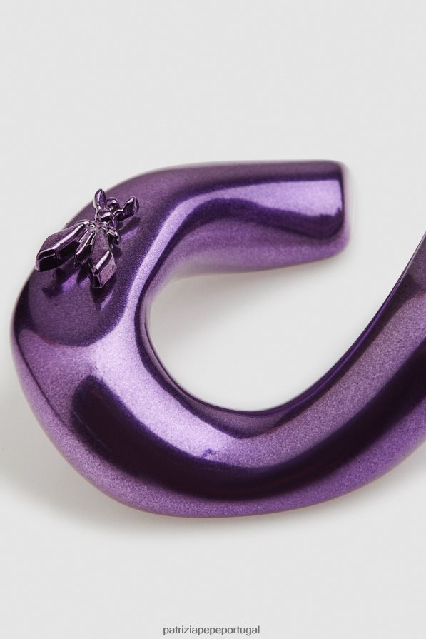 Patrizia Pepe mulheres brincos de mosca metal violeta acessório TX086V903