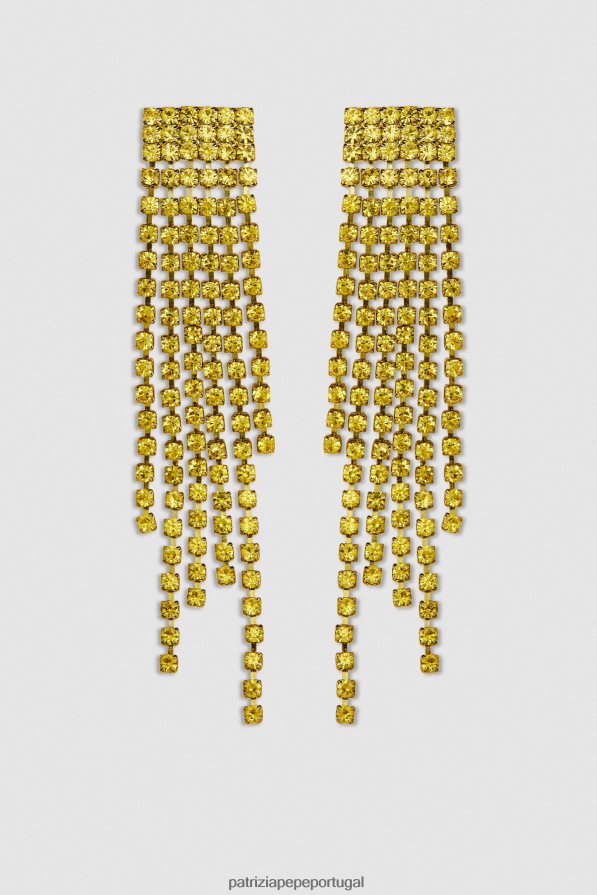 Patrizia Pepe mulheres brincos de strass strass limão ensolarado acessório TX086V915