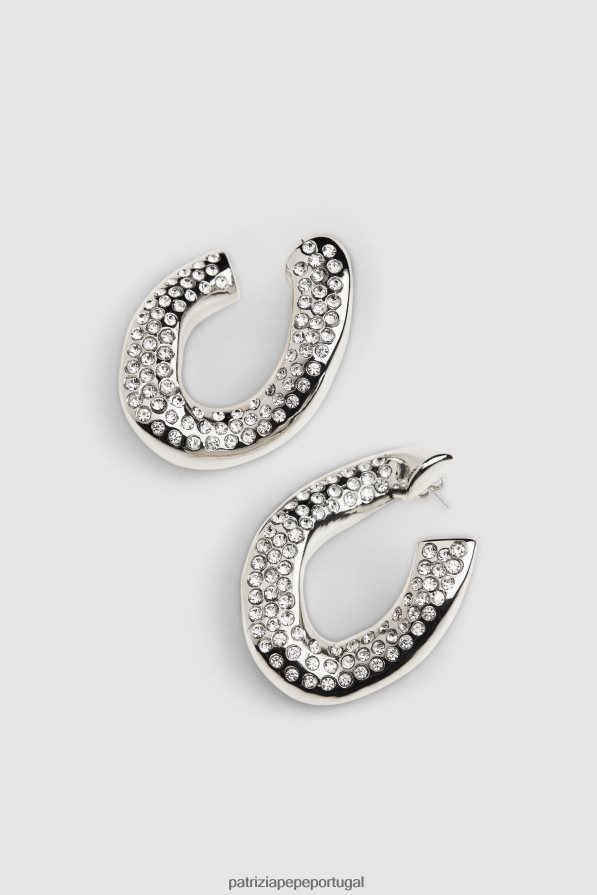 Patrizia Pepe mulheres brincos maxichain de strass strass de cristal acessório TX086V889