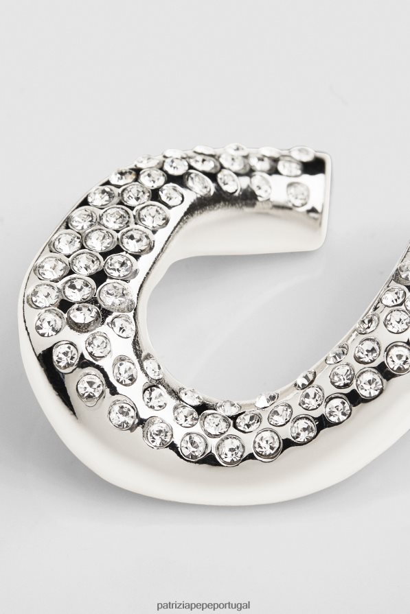 Patrizia Pepe mulheres brincos maxichain de strass strass de cristal acessório TX086V889