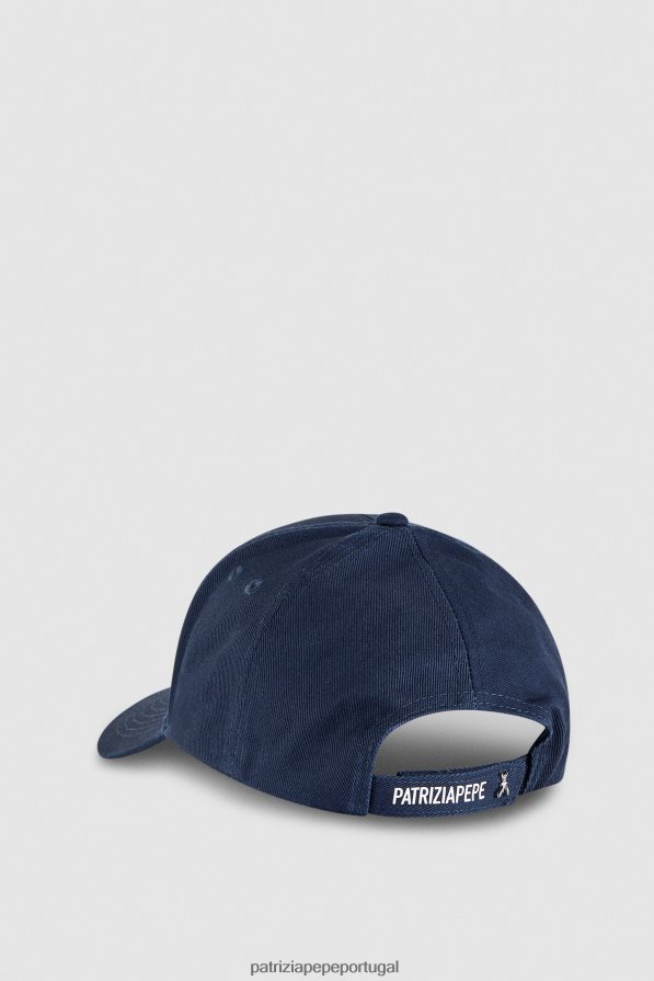 Patrizia Pepe mulheres boné de beisebol voador azul francês acessório TX086V934