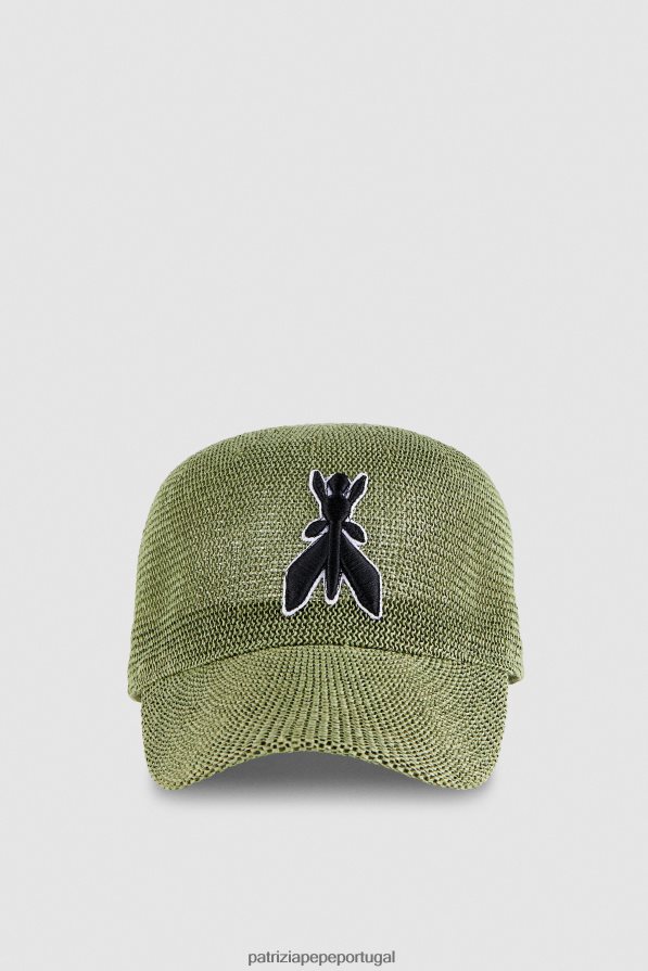 Patrizia Pepe mulheres boné de viseira verde militar acessório TX086V1002