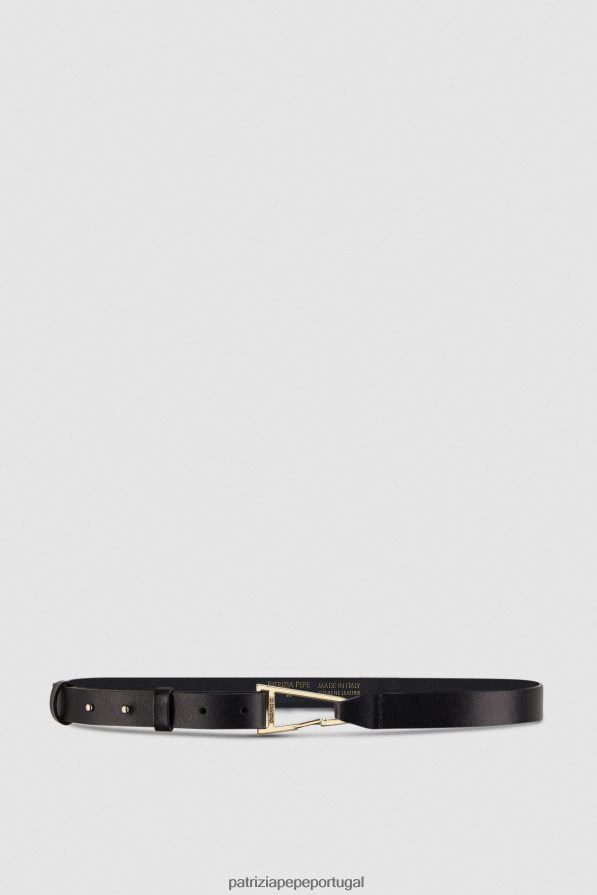 Patrizia Pepe mulheres cinto com detalhes em metal Nero acessório TX086V975