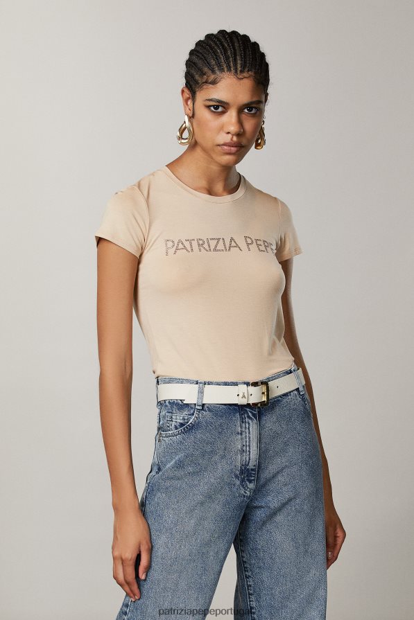 Patrizia Pepe mulheres cinto de cintura baixa adornado com fivela de rolo off white acessório TX086V972