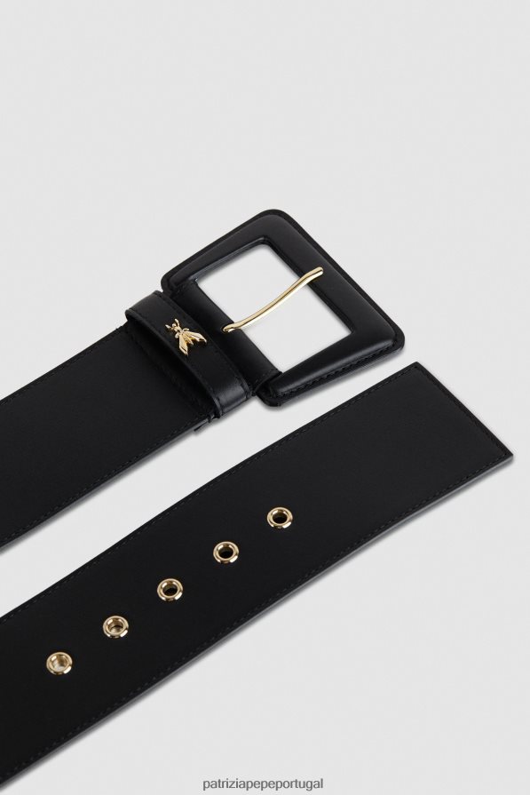 Patrizia Pepe mulheres cinto de couro cintura alta Nero acessório TX086V965