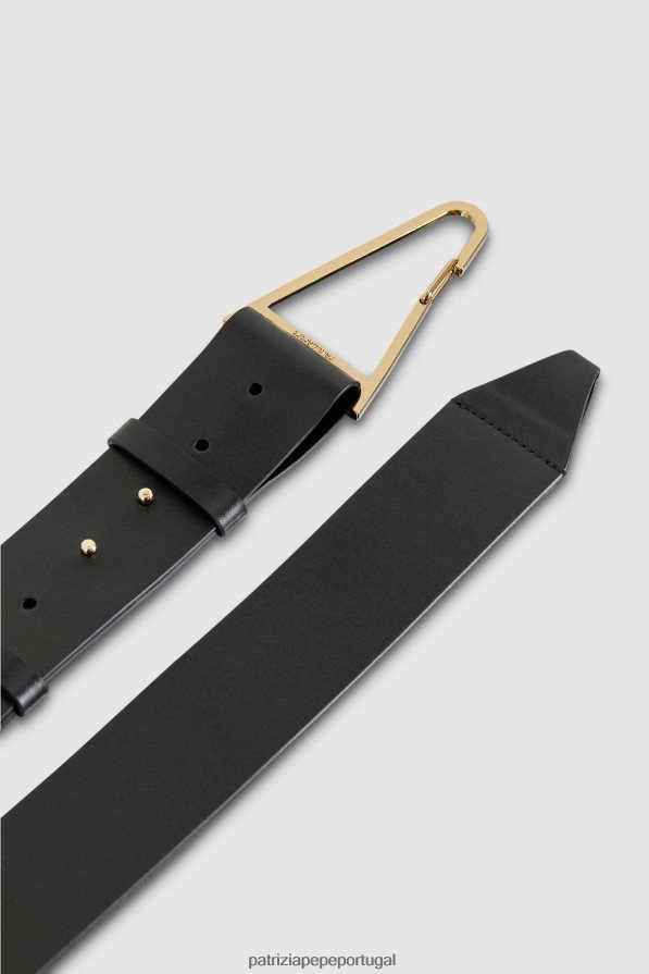 Patrizia Pepe mulheres cinto de couro cintura alta Nero acessório TX086V977