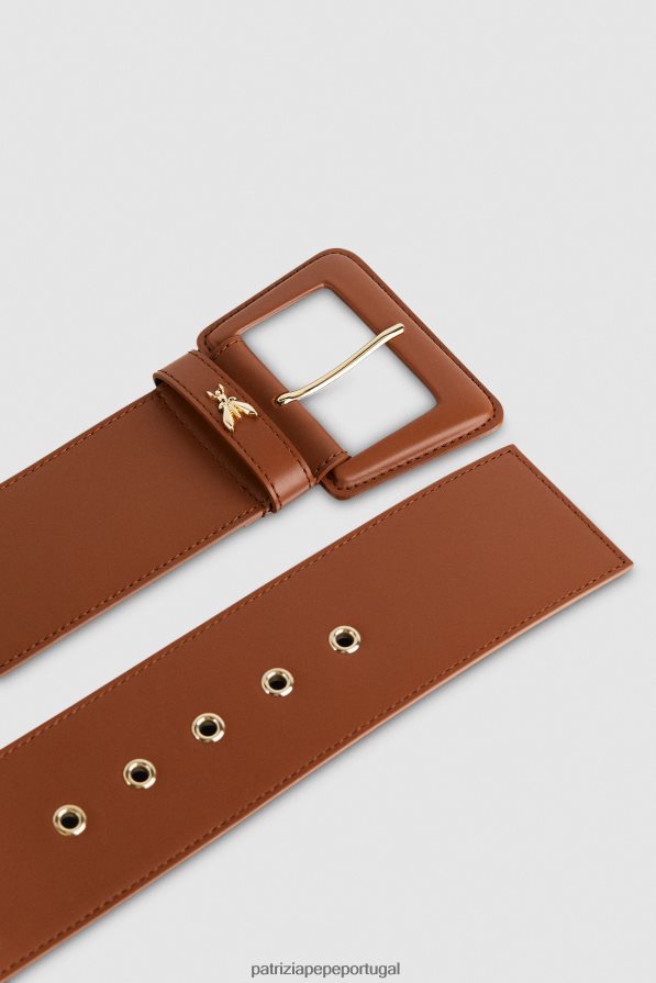 Patrizia Pepe mulheres cinto de couro cintura alta novo cuio acessório TX086V964