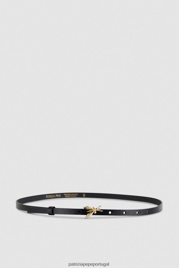 Patrizia Pepe mulheres cinto de couro cintura baixa Nero acessório TX086V979