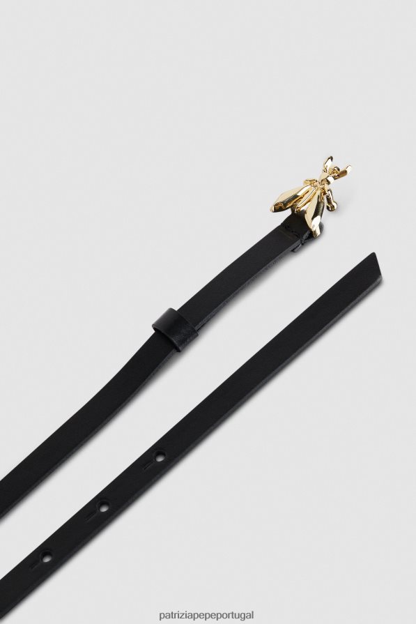 Patrizia Pepe mulheres cinto de couro cintura baixa Nero acessório TX086V979