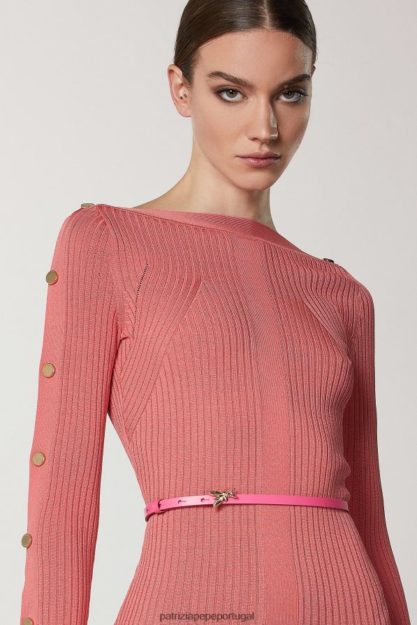 Patrizia Pepe mulheres cinto de couro cintura baixa fúcsia fresca acessório TX086V981