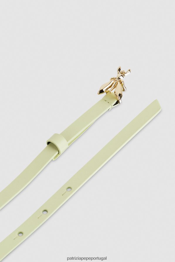 Patrizia Pepe mulheres cinto de couro cintura baixa limão claro e ensolarado acessório TX086V982