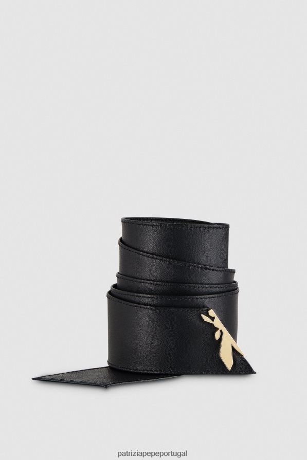 Patrizia Pepe mulheres cinto macio de cintura alta Nero acessório TX086V967