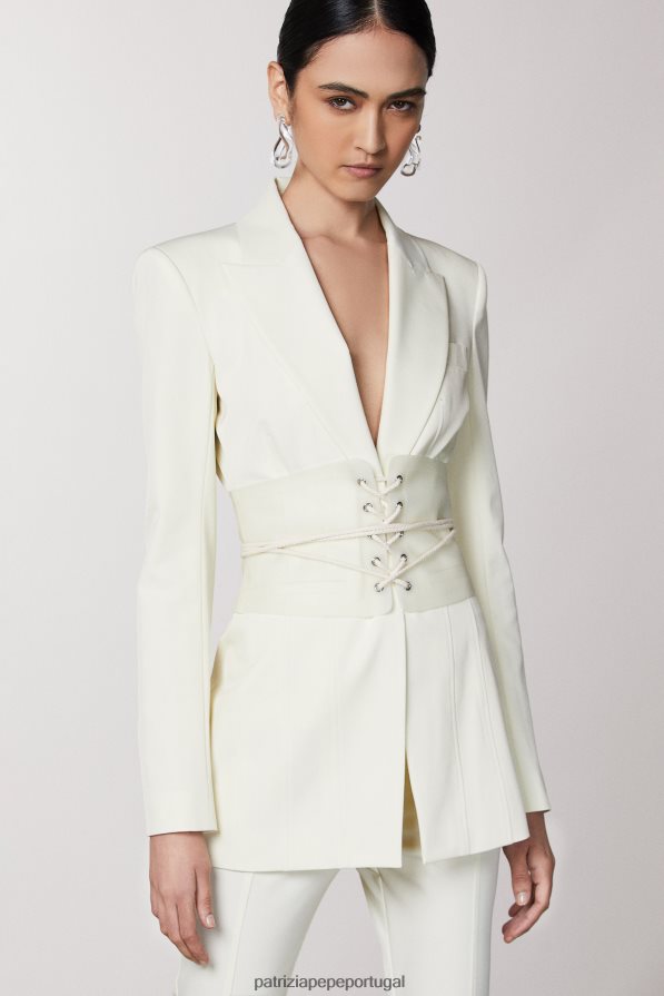 Patrizia Pepe mulheres espartilho sensualidade branco acessório TX086V998