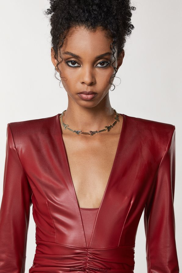 Patrizia Pepe mulheres colar chocker de latão ouro claro e brilhante acessório TX086V906