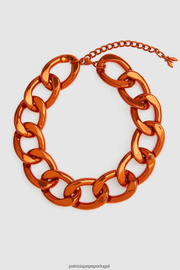 Patrizia Pepe mulheres maxi colar de corrente coral metálico acessório TX086V900