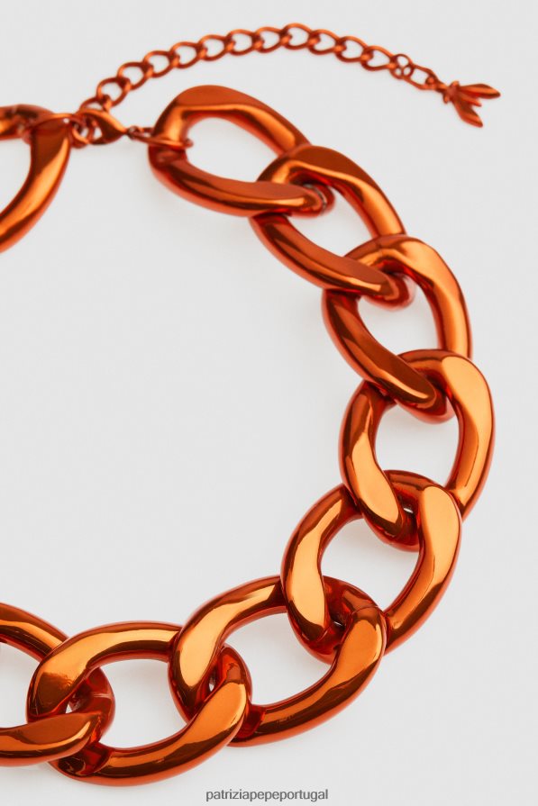 Patrizia Pepe mulheres maxi colar de corrente coral metálico acessório TX086V900