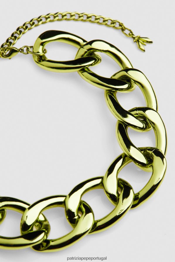 Patrizia Pepe mulheres maxi colar de corrente verde brilhante acessório TX086V950