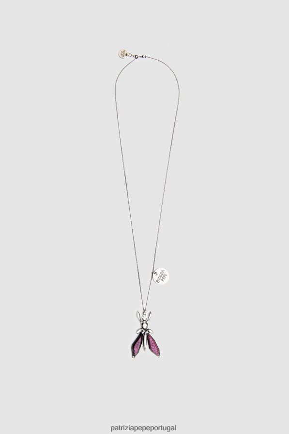 Patrizia Pepe mulheres precioso colar de mosca roxo futurista acessório TX086V908