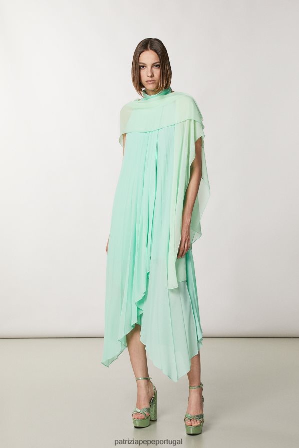 Patrizia Pepe mulheres estola de viscose chiffon planeta verde acessório TX086V932