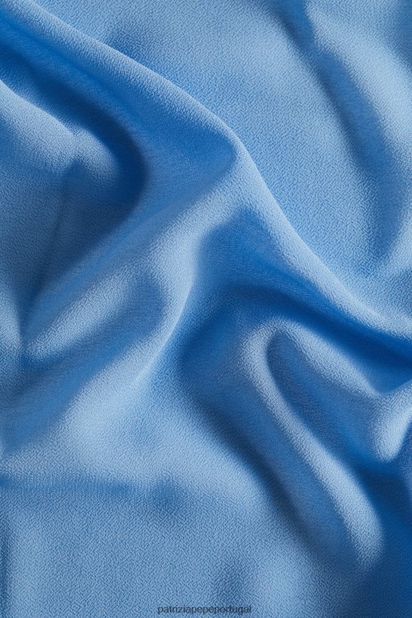 Patrizia Pepe mulheres roubou crepe cerâmica azul acessório TX086V929