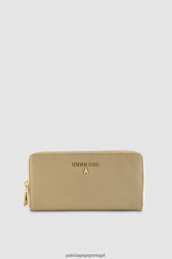 Patrizia Pepe mulheres bolsa essencial com zíper verde sálvia acessório TX086V993