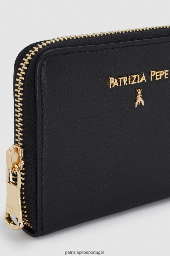 Patrizia Pepe mulheres bolsa média com zíper \"essencial\" Nero acessório TX086V1003