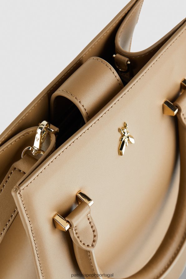 Patrizia Pepe mulheres bolsa com alça de ombro areia de inverno bolsas | TX086V758