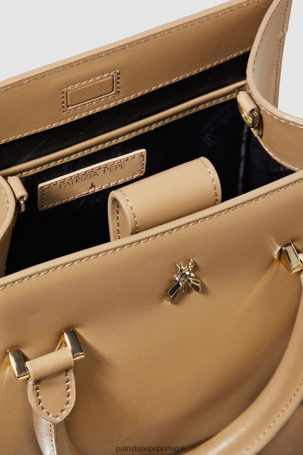 Patrizia Pepe mulheres bolsa com alça de ombro areia de inverno bolsas | TX086V758