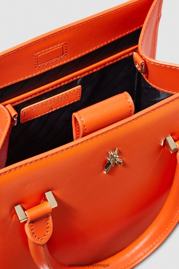 Patrizia Pepe mulheres bolsa com alça de ombro laranja solar bolsas | TX086V760