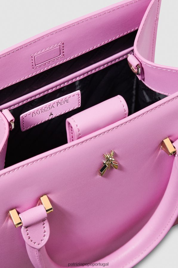 Patrizia Pepe mulheres bolsa com alça de ombro malva virtual bolsas | TX086V761