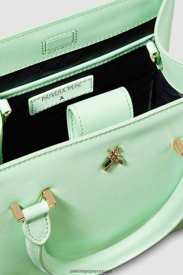 Patrizia Pepe mulheres bolsa com alça de ombro planeta verde bolsas | TX086V762