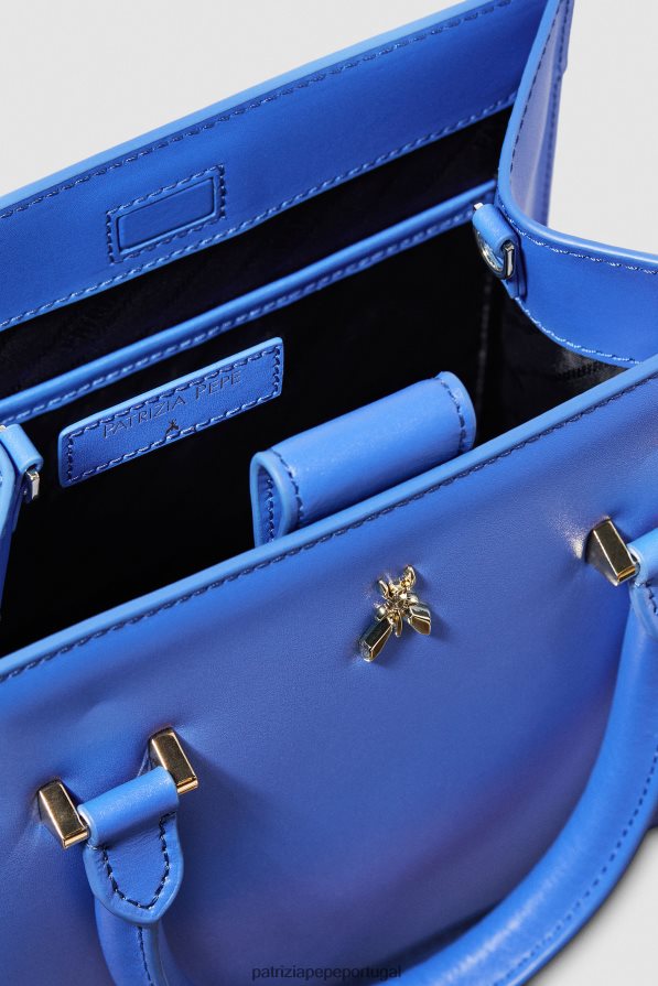 Patrizia Pepe mulheres bolsa com alça de ombro raio azul bolsas | TX086V717