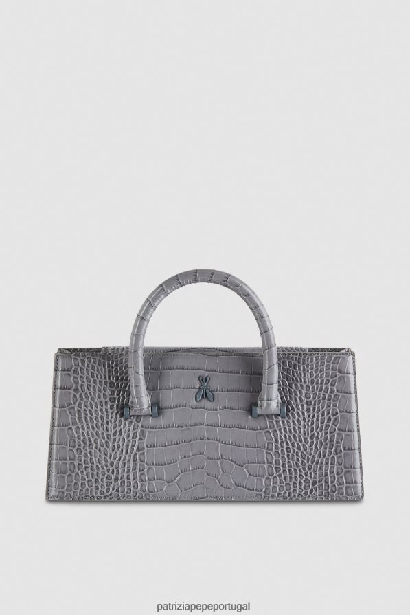 Patrizia Pepe mulheres mosca bamby com estampa de crocodilo cinza monocromático bolsas | TX086V763