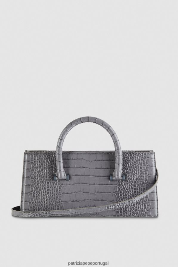 Patrizia Pepe mulheres mosca bamby com estampa de crocodilo cinza monocromático bolsas | TX086V763