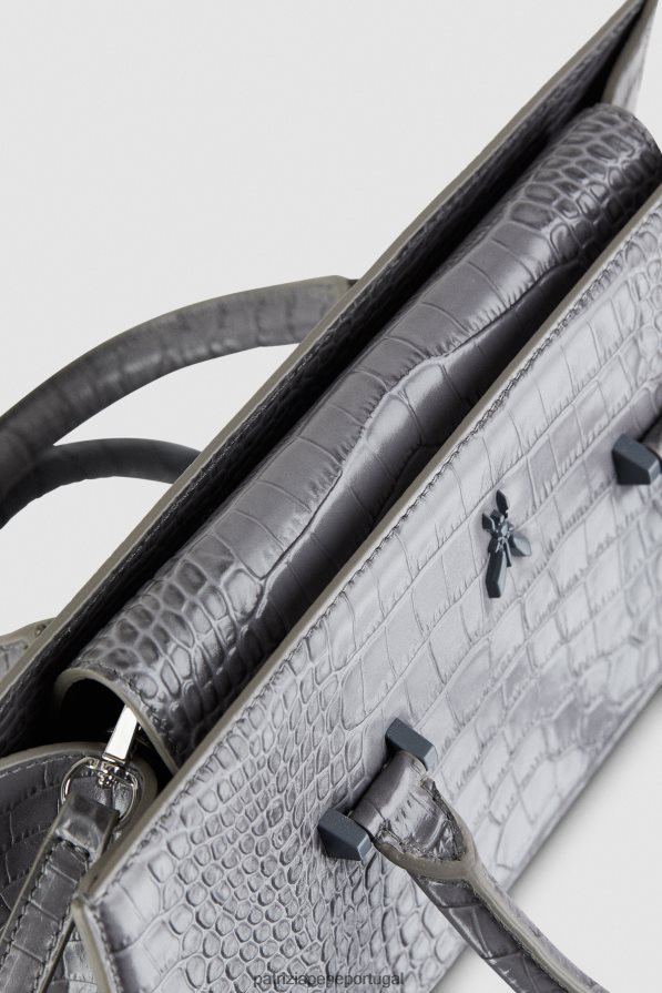 Patrizia Pepe mulheres mosca bamby com estampa de crocodilo cinza monocromático bolsas | TX086V763