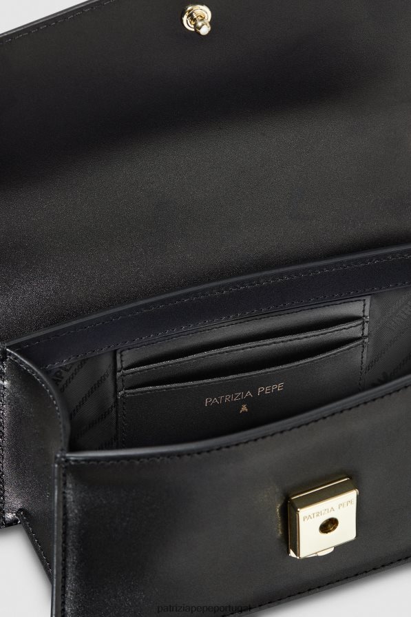 Patrizia Pepe mulheres mosca de couro bamby Nero bolsas | TX086V745