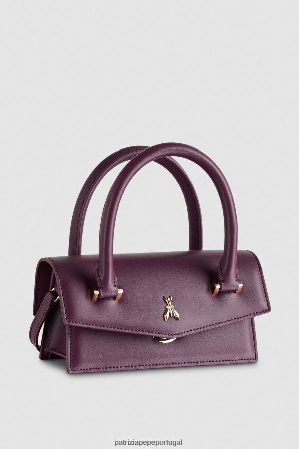 Patrizia Pepe mulheres mosca de couro bamby roxo futurista bolsas | TX086V744