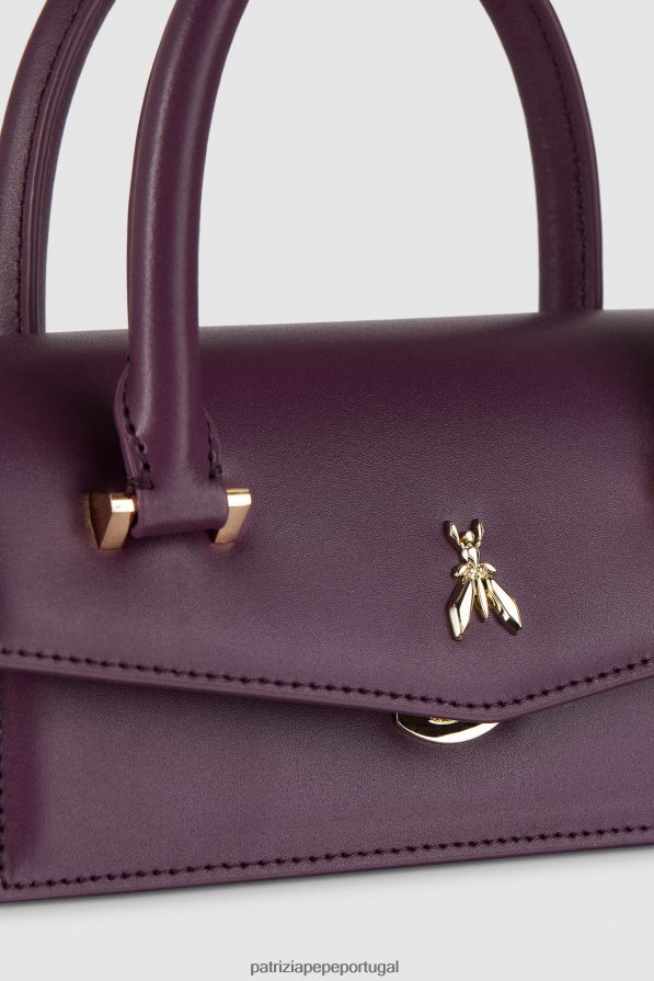 Patrizia Pepe mulheres mosca de couro bamby roxo futurista bolsas | TX086V744
