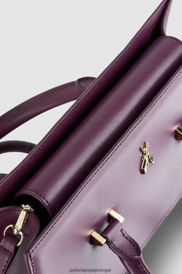Patrizia Pepe mulheres mosca de couro bamby roxo futurista bolsas | TX086V757