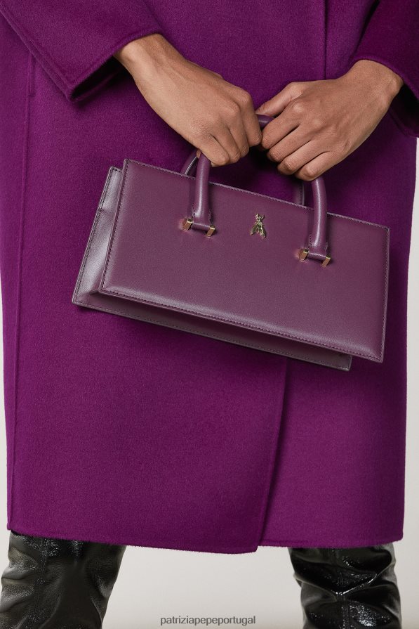 Patrizia Pepe mulheres mosca de couro bamby roxo futurista bolsas | TX086V757