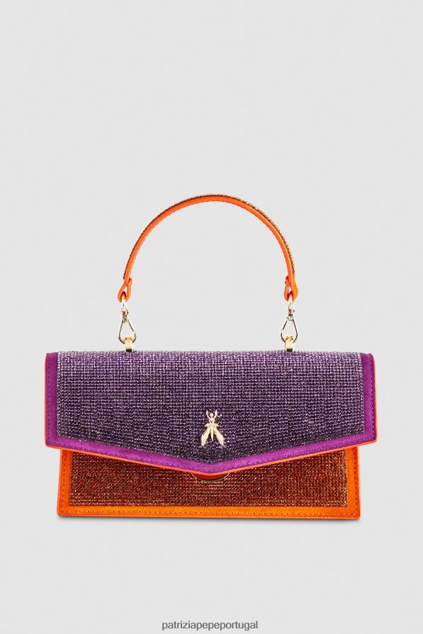 Patrizia Pepe mulheres mosca de strass bamby strass fúcsia e laranja bolsas | TX086V735